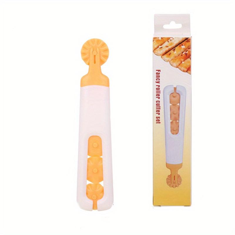Four in one dough cutter, portable dough roller cutter, household baking cake lace cutter, cake skin cutting artifact, Mantou, sugar flipping, biscuit skin roller mould