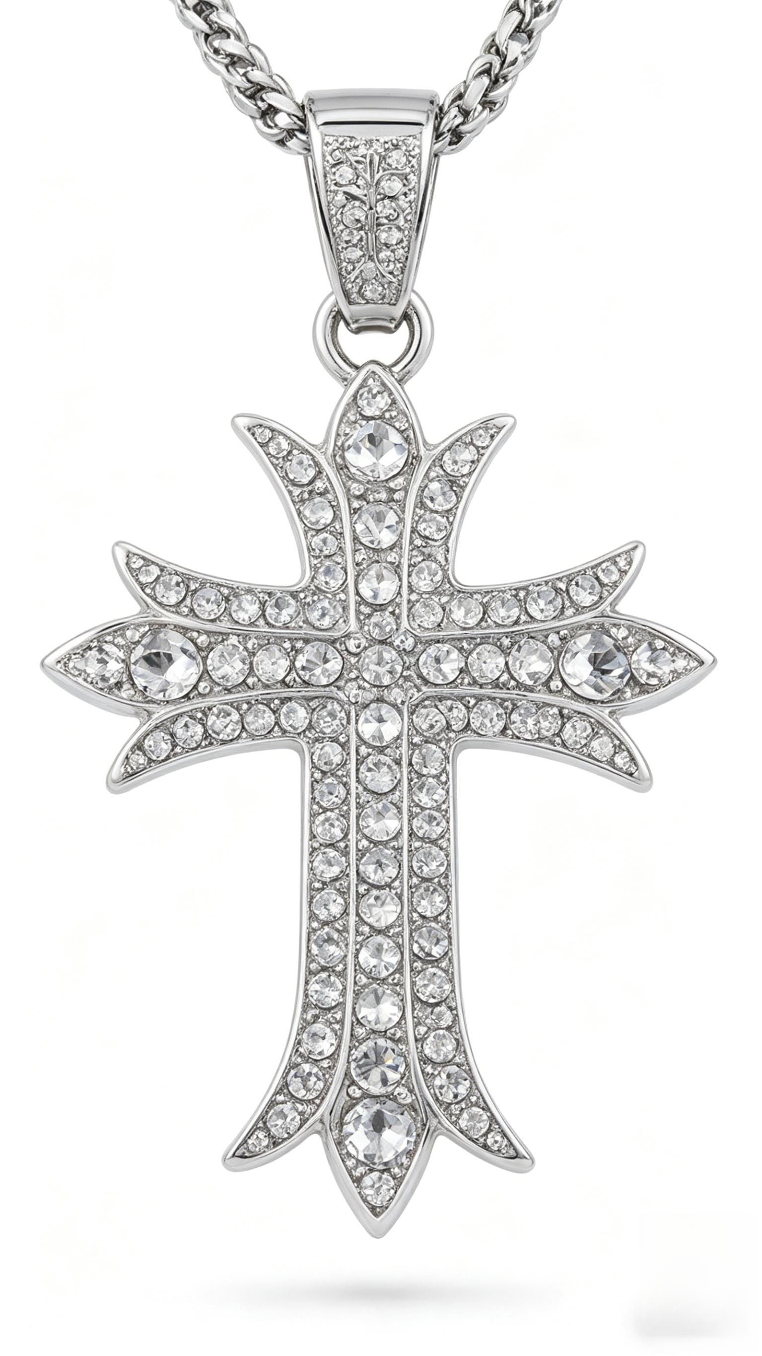 Durable Alloy Cross Pendant Necklace, Tarnish Resistant for Everyday Use
