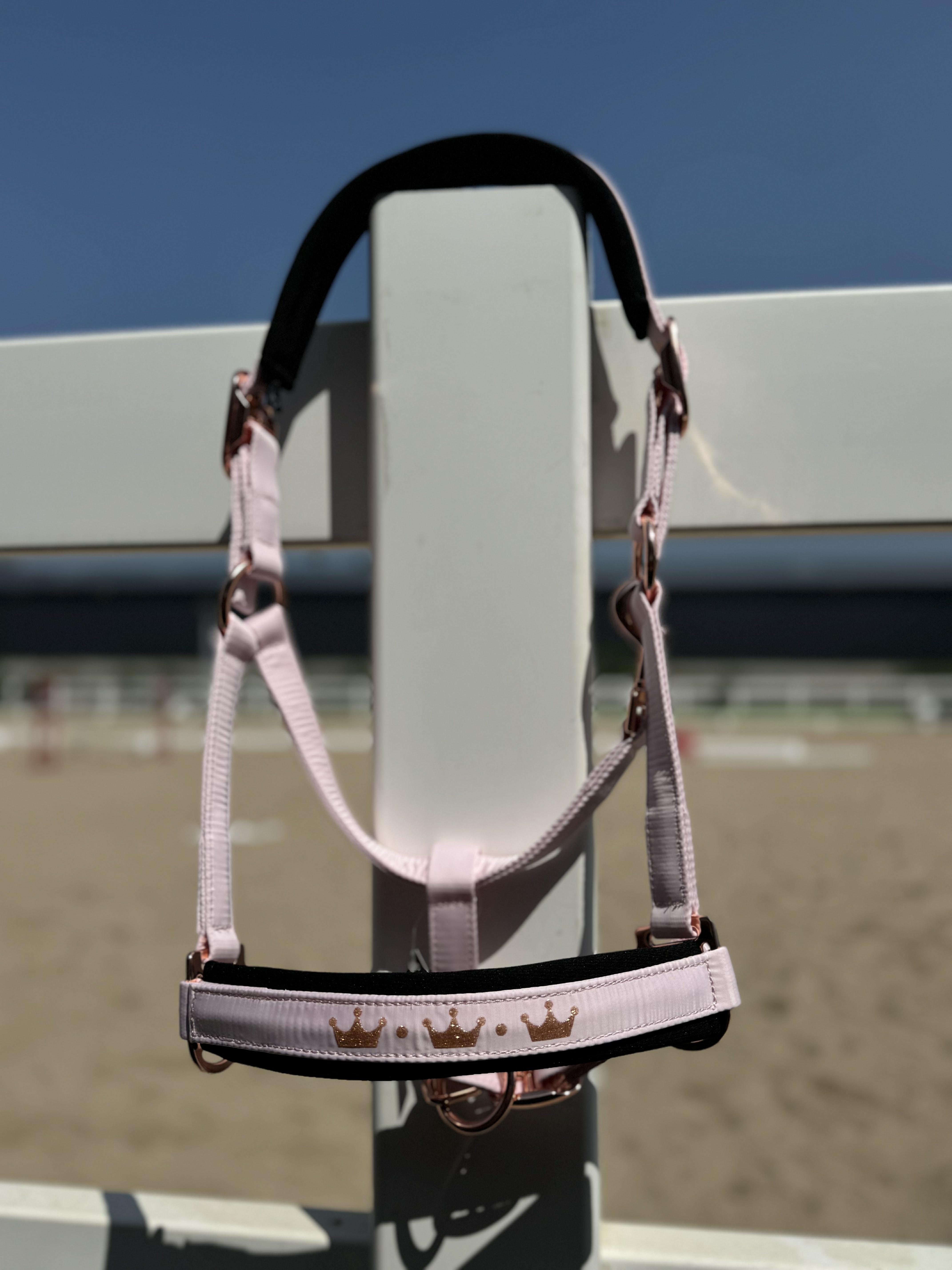 Horse Halter, Adjustable Horse Head Collar with Soft Pading, Glossy Horse Halter, Equestrian Supplies for Horse Riding