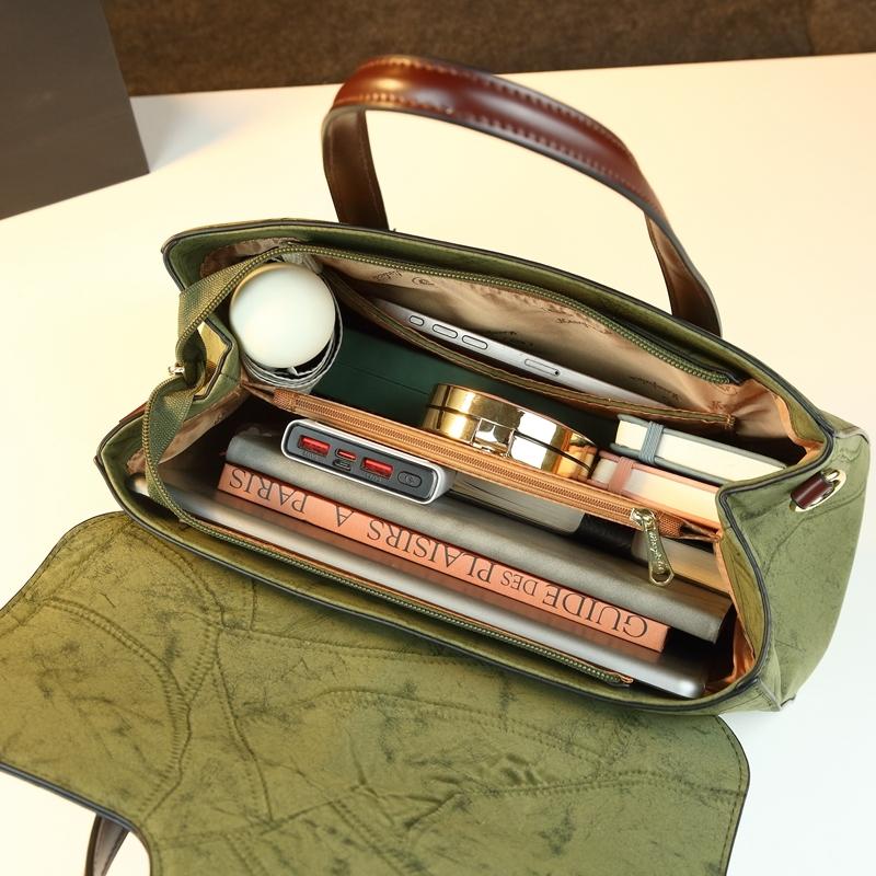 Vintage Commuter Tote Bag for Women, 2026 New High-End Large Capacity Handbag, Mom Bag for Work, Single Shoulder Bag