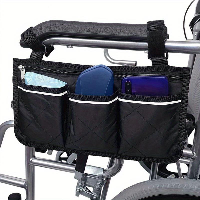 1pc Walker Electric Scooter Wheelchair Armrest Side Storage Bag Seat Armrest Storage Bag