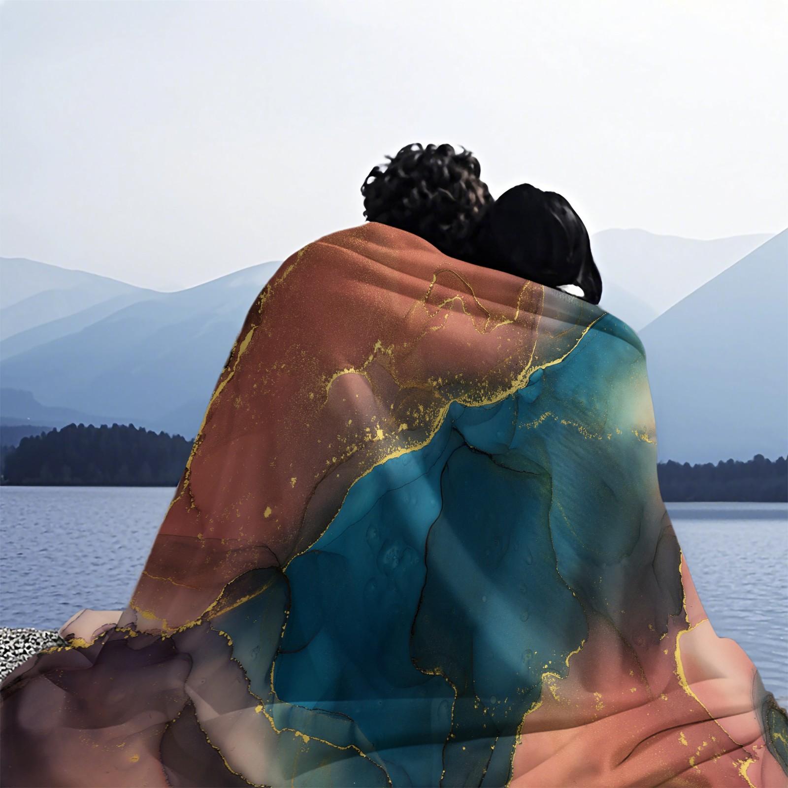 Marble Ink Print Blanket, Soft Warm Breathable Comfortable Skin-Friendly, Multiple Styles Available, Suitable for All Ages, Sofa Bed Use, Ideal Gift