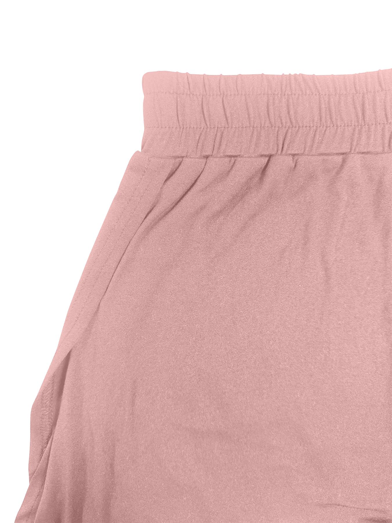 4-piece set, solid color crewneck and skort set, trendy and stylish hot girl style cropped T-shirt and skort, suitable for daily wear, fashionable women's casual sports T-shirt and skirt set