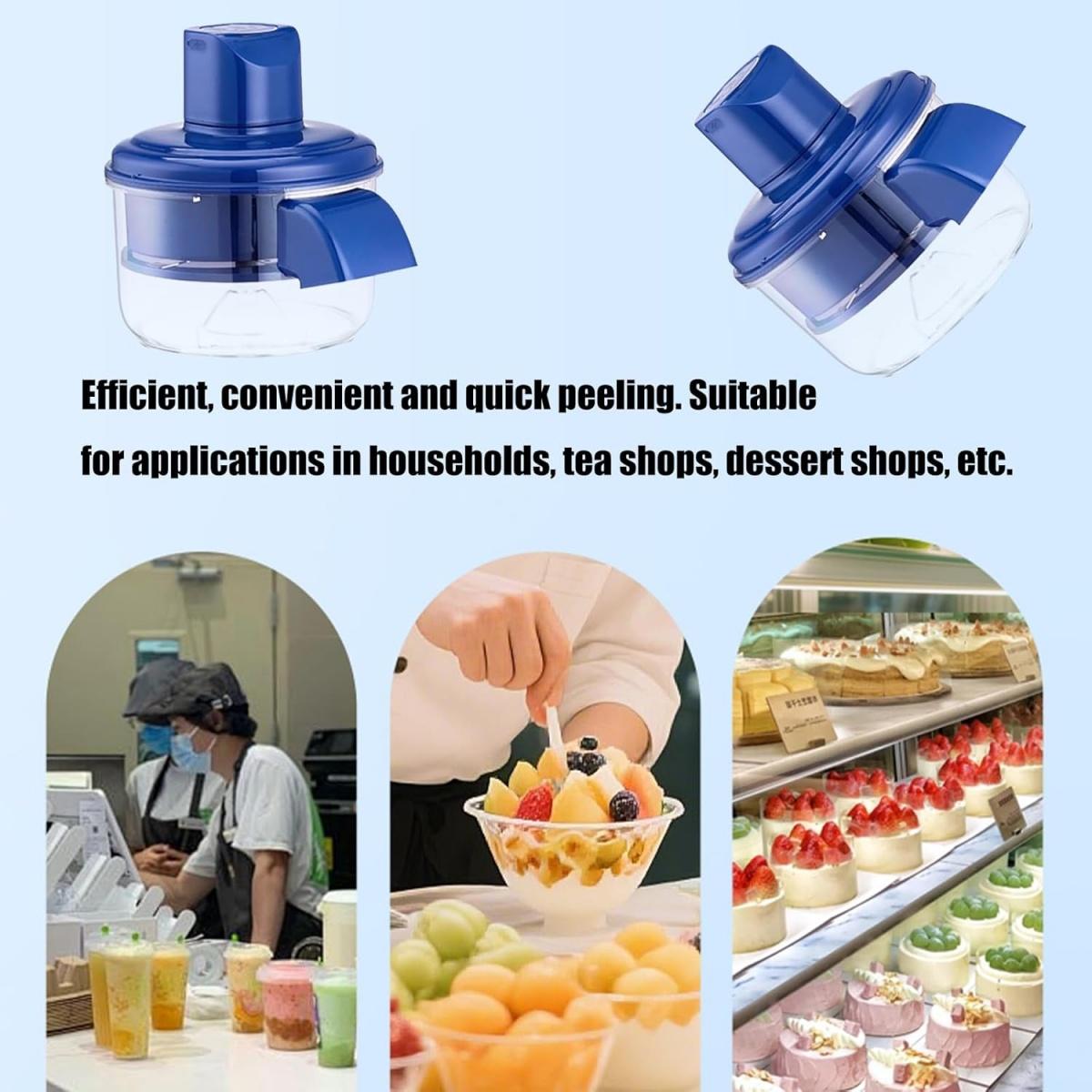 Electric Fruit & Vegetable Peeler Machine – Automatic Hands-Free Peeling Tool for Grapes, Garlic & Cherries, Fast Kitchen Peeler for Home Use & Small Businesses