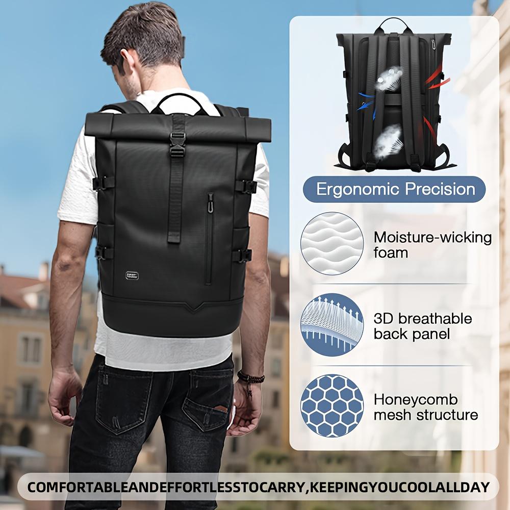 Breathable Lightweight Hiking Backpack, Multifunctional Hiking Bag with Adjustable Straps, Sporty Nylon Material, All Seasons Use