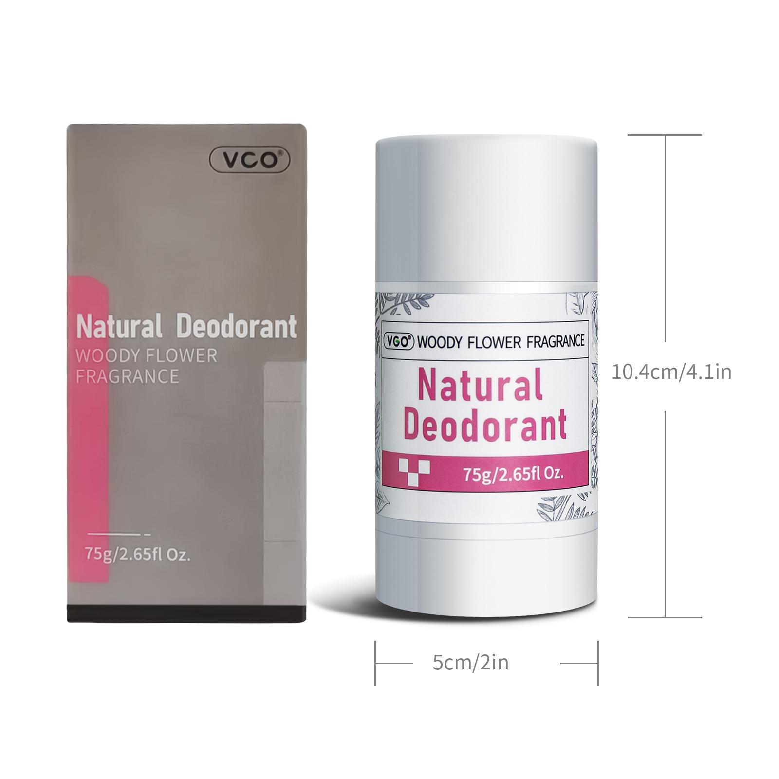 VGO Anti-Perspirant Deodorant Stick for Women and Men, Contains Natural Plants and Flowers| Wood Flower Fragrance| 2.65 Oz Body Care Comfort soap saver bag net sponge Gold Ear Seed Acupressure Kit art Silver with Probe