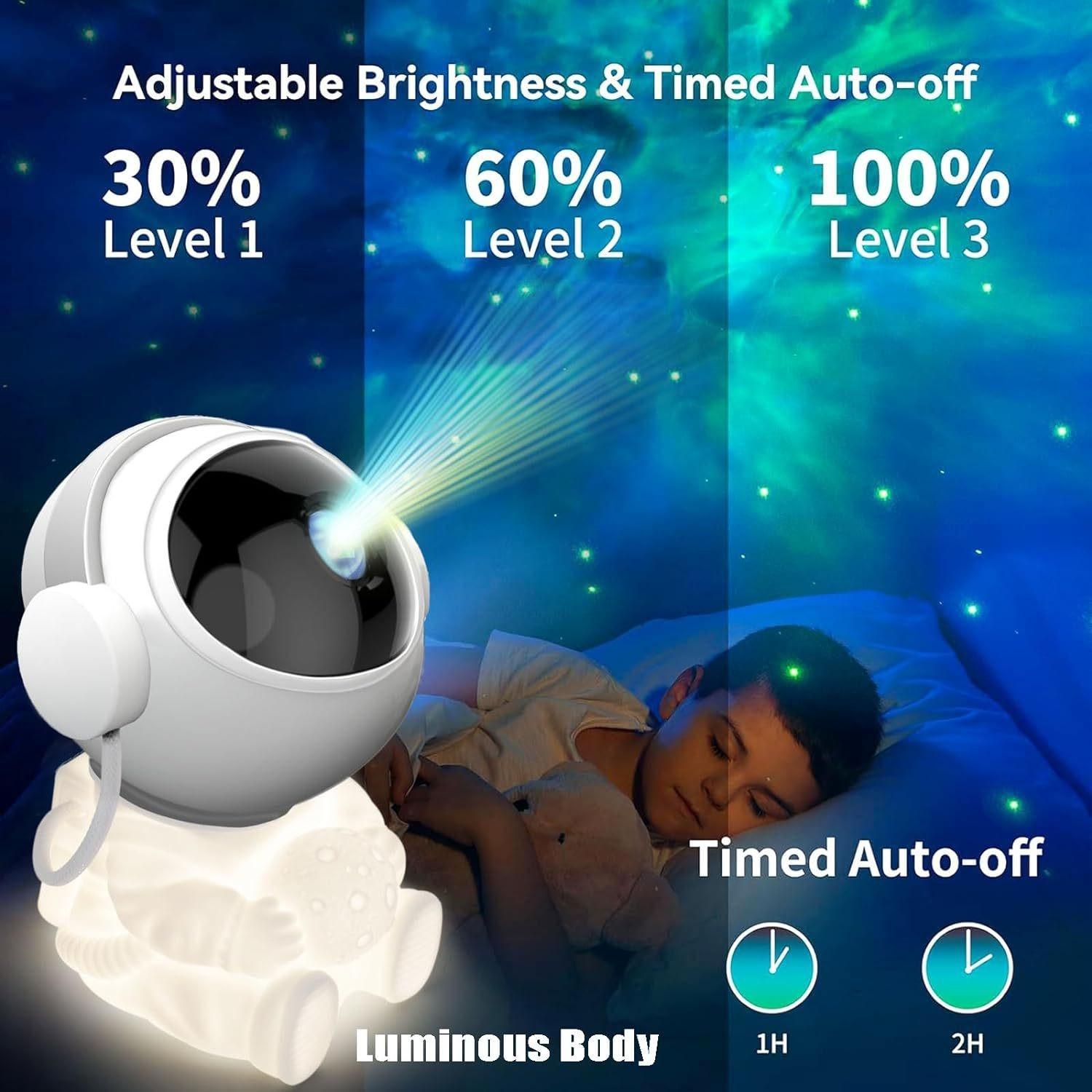 Astronaut Galaxy Projector, Star Projection Night Light, Nebula Ceiling LED Strip, Moon Lamp with Timer, Kids Room Decor, Christmas, Birthday, Valentine's Day