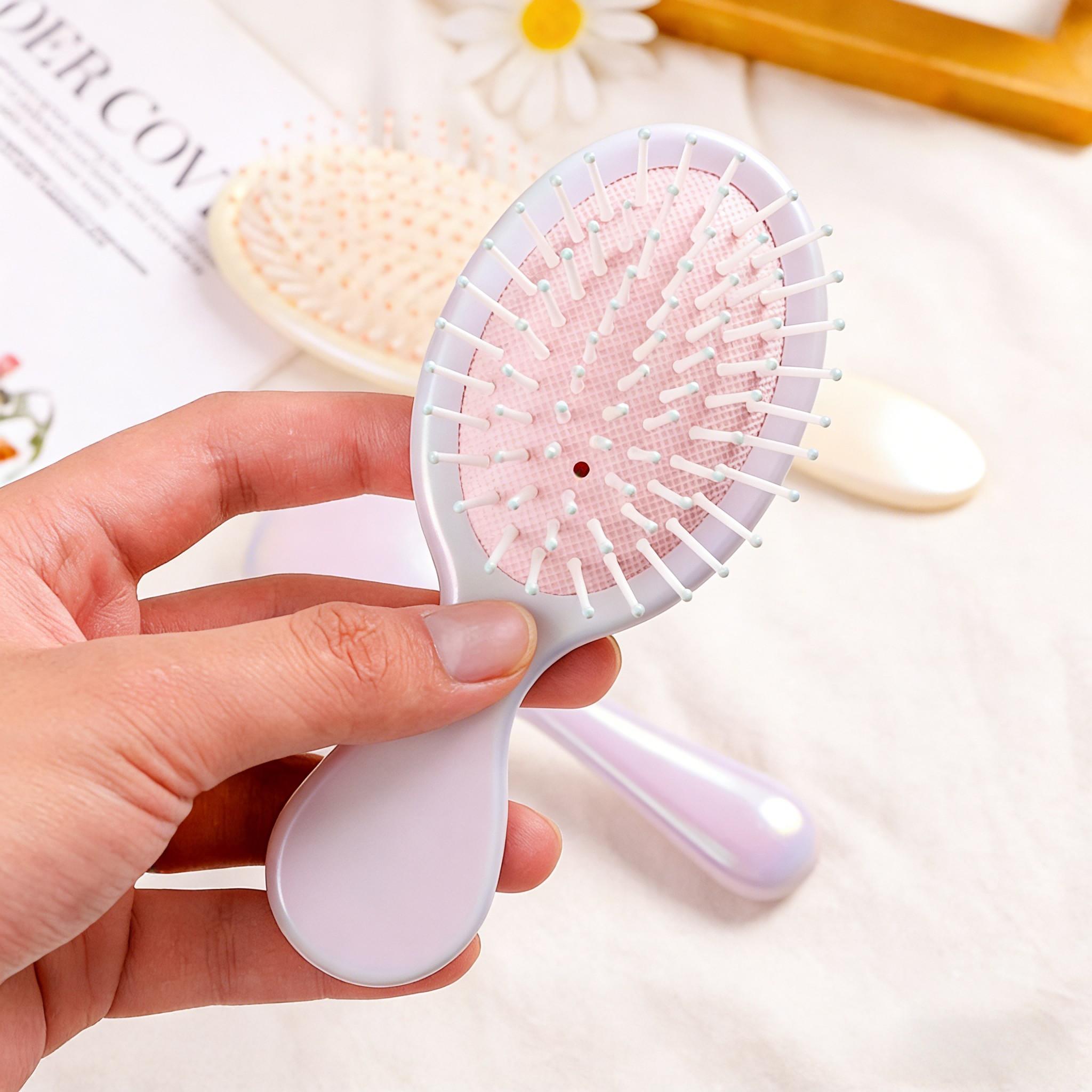 Macaron airbag comb - Women's portable beauty accessory - Compact air cushion massage comb - Household head comb - Small comb