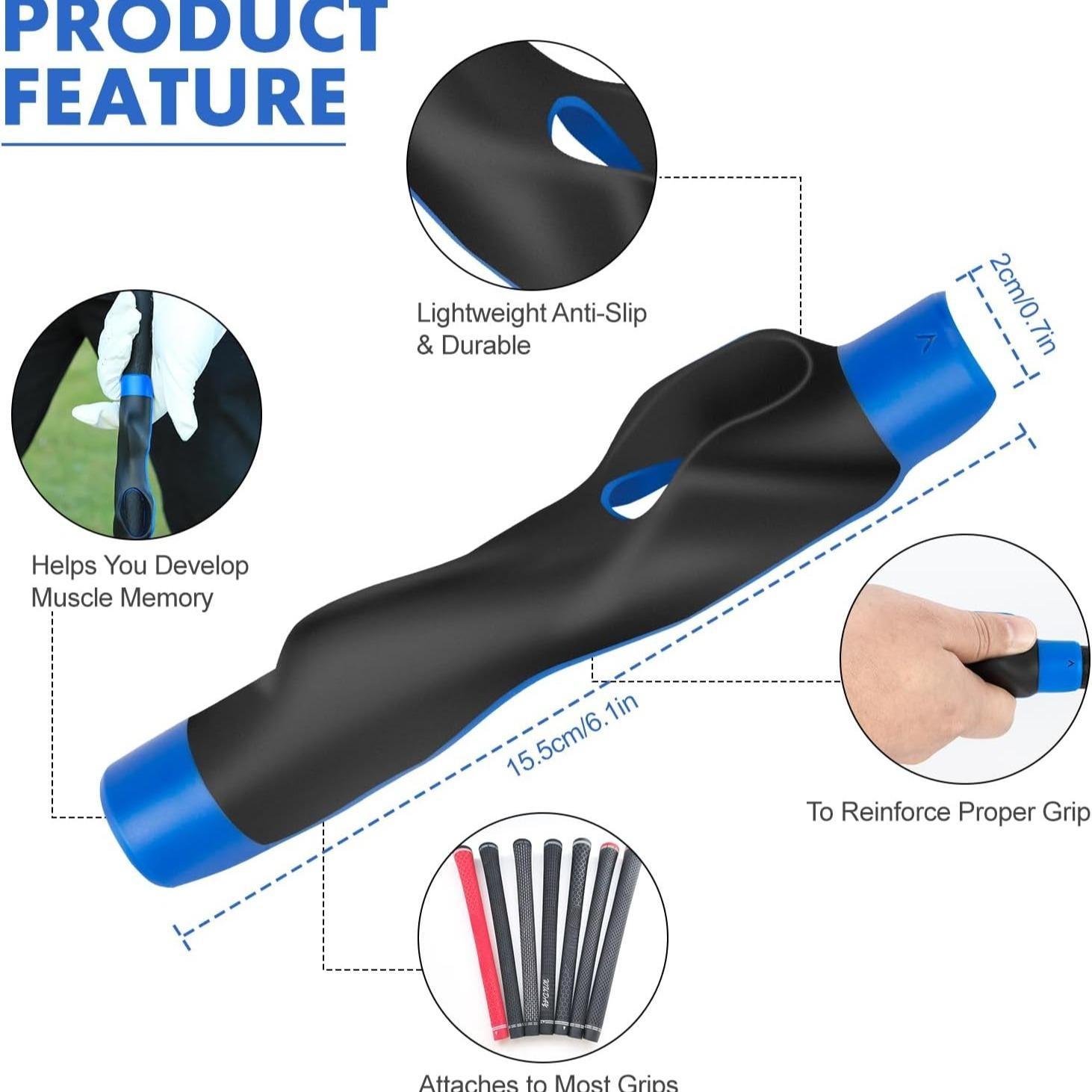 Golf Grip Training Attachment, Outdoor Golf Swing Trainer, Beginner Motion Alignment Aid, Correct Grip Training Tool, Golf Accessories