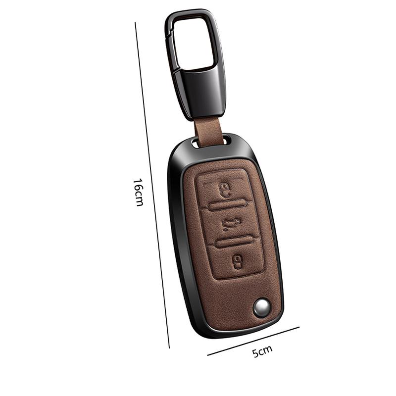 For Volkswagen Key Fob Cover Leather Car Jetta Golf Polo MK6 Passat Tiguan Beetle Key Case Automotive as a holiday gift