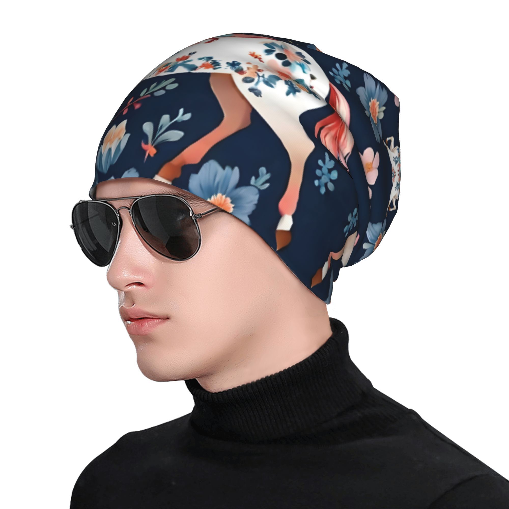 Stylish HorseThemed Beanies Featuring Floral Designs Suitable for Everyone These Soft Hats Include MenS Unique Brimless Caps And Knitted Options