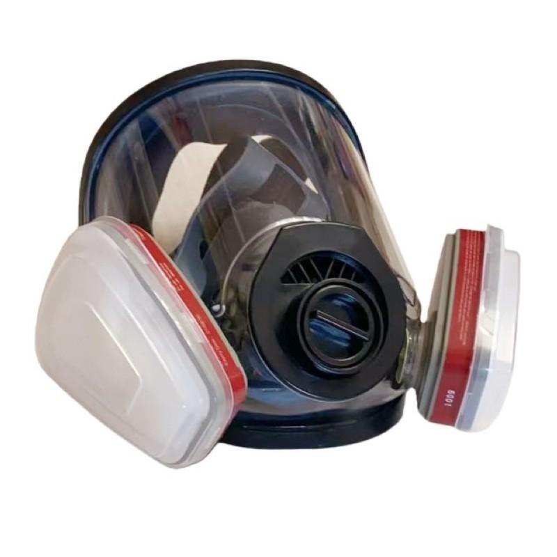 Silicone Upgrade Reusable Full Face Mask with Filter Box Anti-Toxic Protective Mask Set, 17-In-1/19-In-1, Protects Against Toxic Gases, Dust, Chemicals, Ideal for Painting, Sanding, Industrial Work