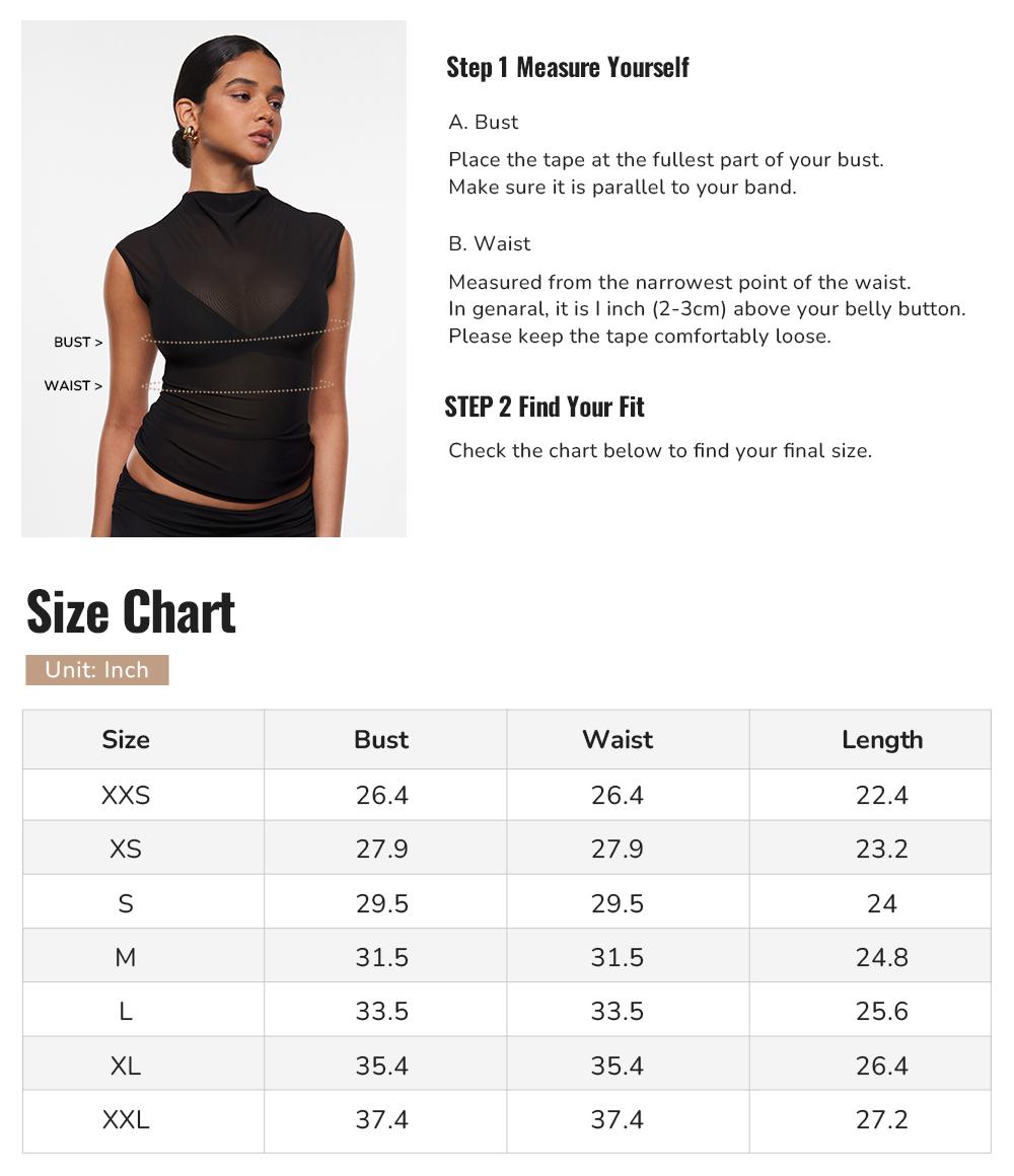 Cosnufy Sheer Mesh Mock Neck Tank Top SpringStatements