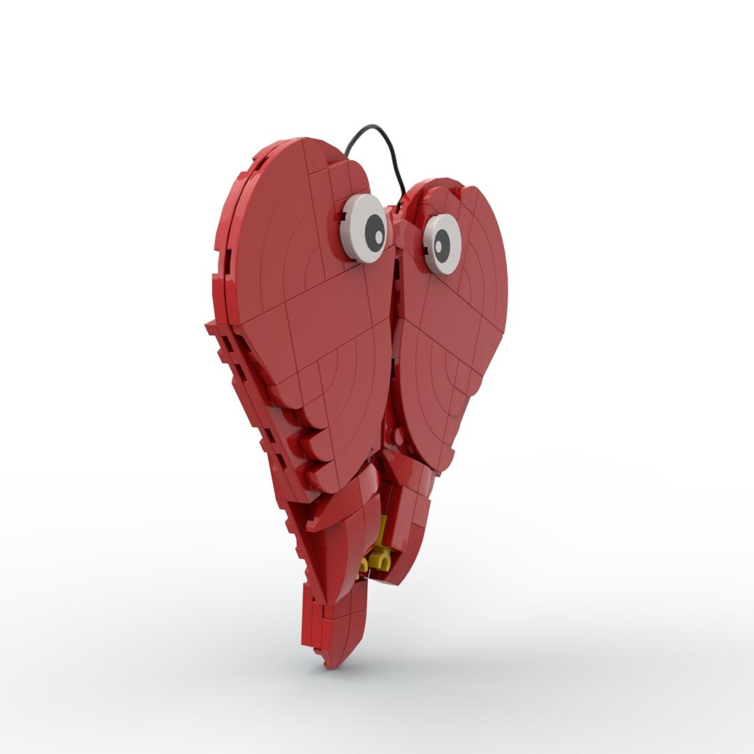 MOC 113PCS Pair of Red Birds Building Blocks Set, Durable ABS Plastic Bricks Toy, Love Couple Face to Face Meaning, Friendship Back to Back Meaning, DIY Easy Assemble Buildable Bird Figure Model, Desk Display Collectible Ornament