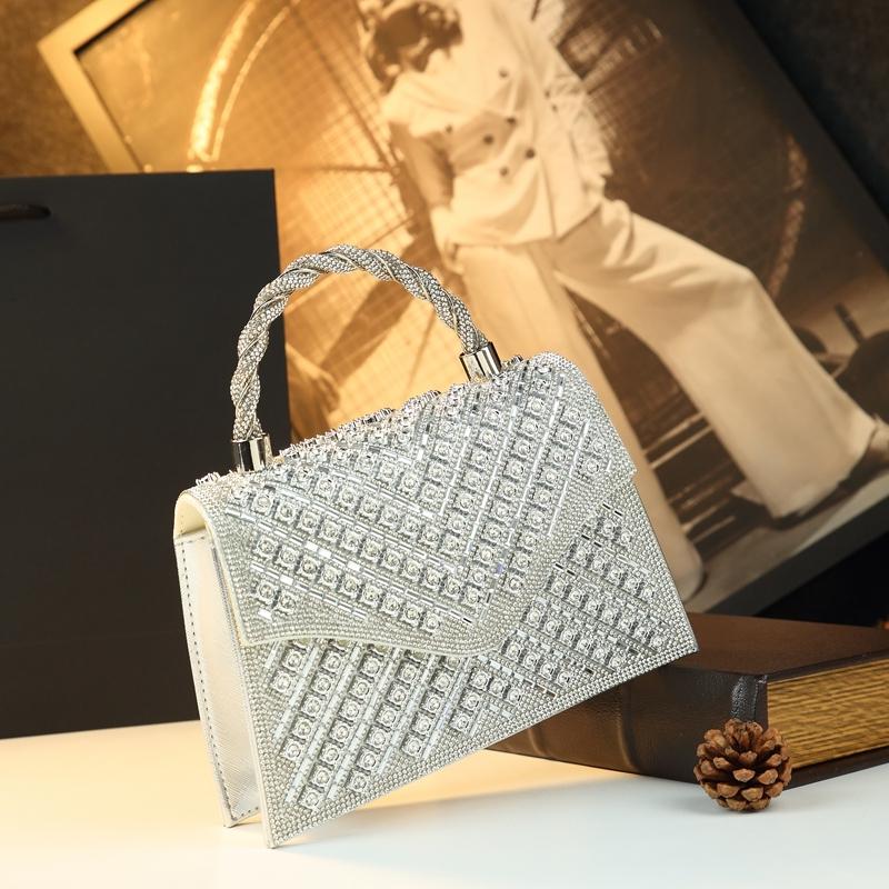 Luxury Rhinestone Handbag, Perfect for Evening Gowns, High-End Sparkling Crossbody Bag, Elegant Clutch for Special Occasions