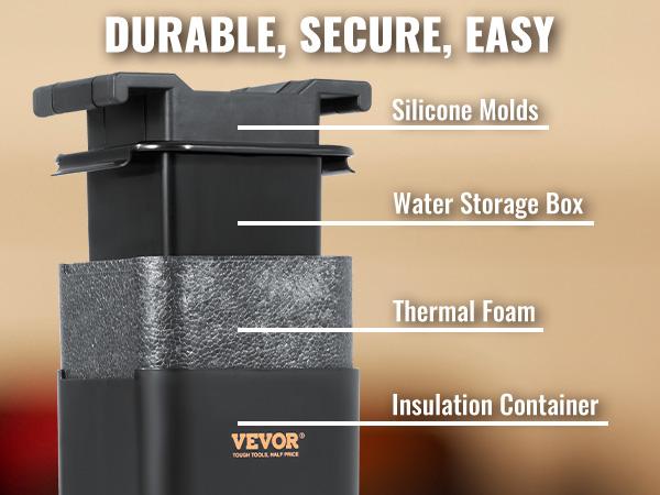 VEVOR Ice Ball Maker, Crystal Clear Ice Ball Maker 2.36inch Ice Sphere with Storage Bag and Ice Clamp, Round Clear Ice Cube 4-Cavity Ice Press Maker Whiskey Scotch Cocktail Brandy Bourbon