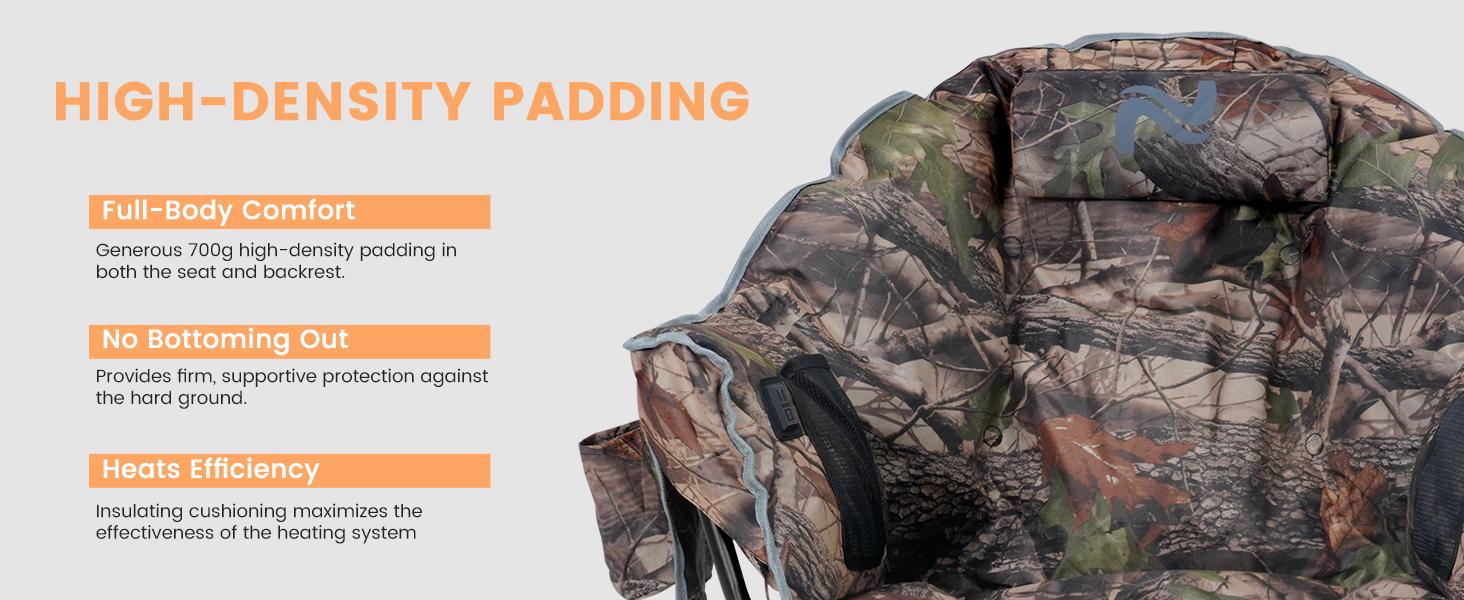 MOPHOTO Heated Camping Chair, Outdoor Sports Oversized Heated Folding Chairs with 3 Heat Levels 【Batteries not included】 Patio Lawn Lounge Chair Supports 500 lbs MOPHOTO Heated Camping Chair, Outdoor Sports Oversized Heated Folding Chairs with 3 Heat Levels 【Batteries not included】 Patio Lawn Lounge Chair Supports 500 lbs