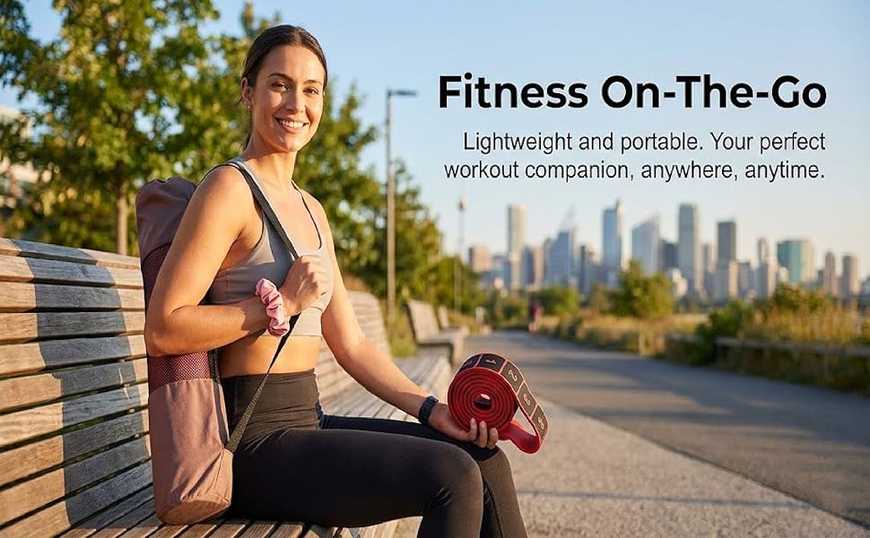 Multi-loop Yoga Stretch Strap with Numbers, Non-slip Fabric Resistance Band for Flexibility, Mobility & Home Workout