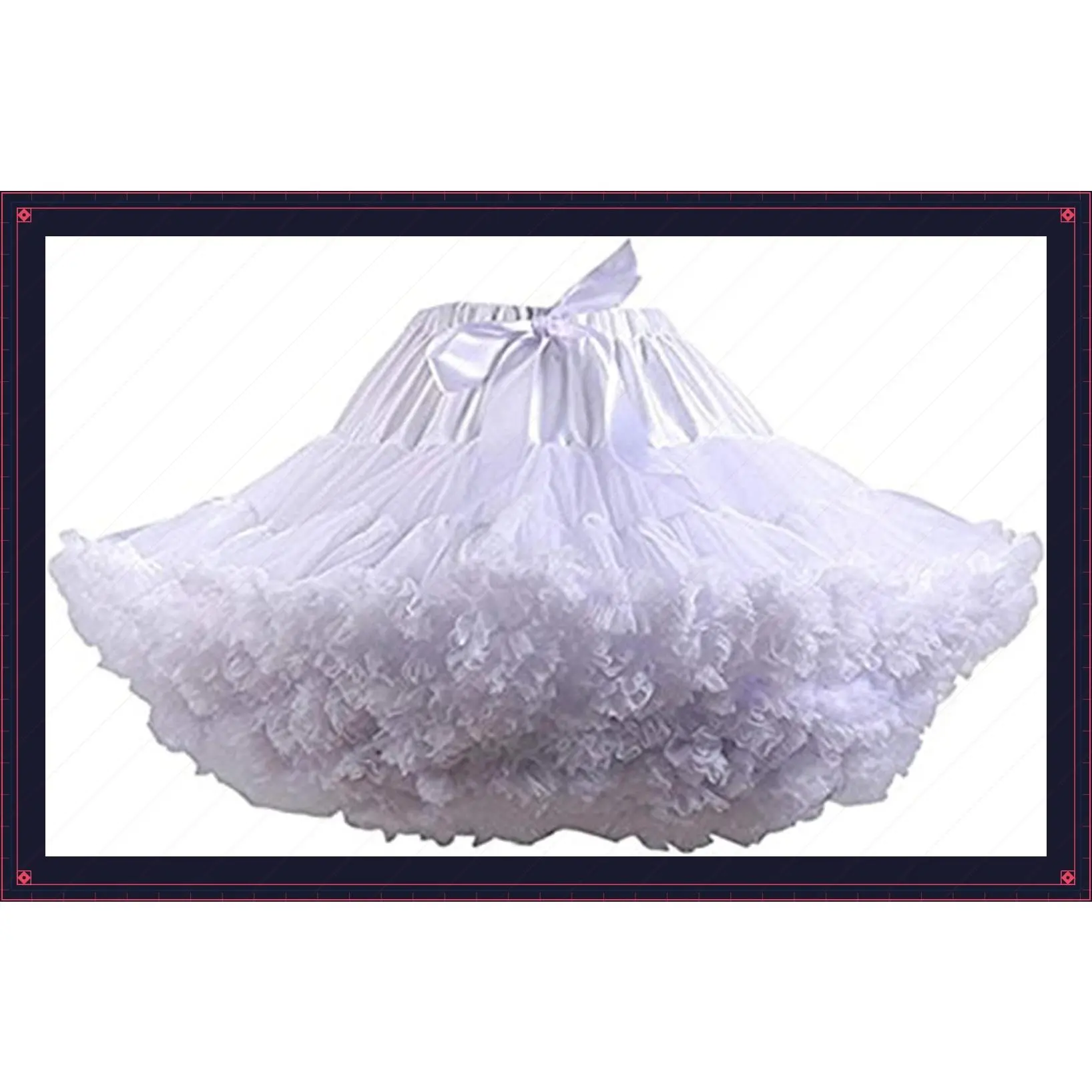 Womens 3-Layered Pleated Tulle Petticoat Tutu Puffy Party Cosplay SkirtGift