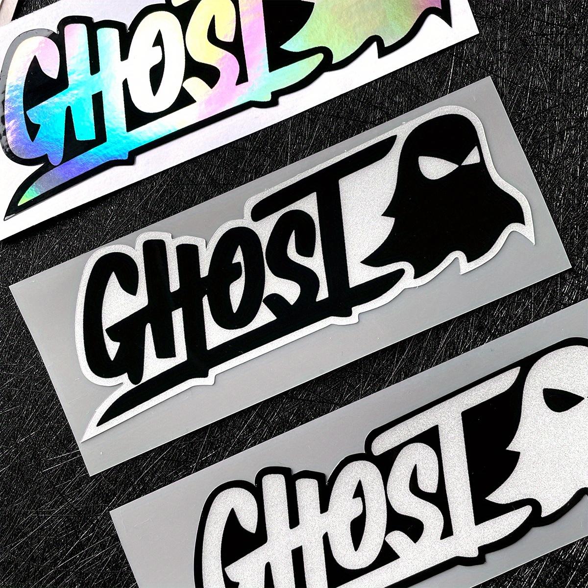 1PC Waterproof vinyl sticker decal for motorcycles and cars, featuring a ghost design, perfect for your motorcycle windshield and body, Motorcycle Stickers, Waterproof Vinyl Decals