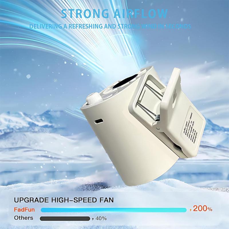 Car Clip On Fan No Cooling Function with LED Display 360 Rotation 100 ...