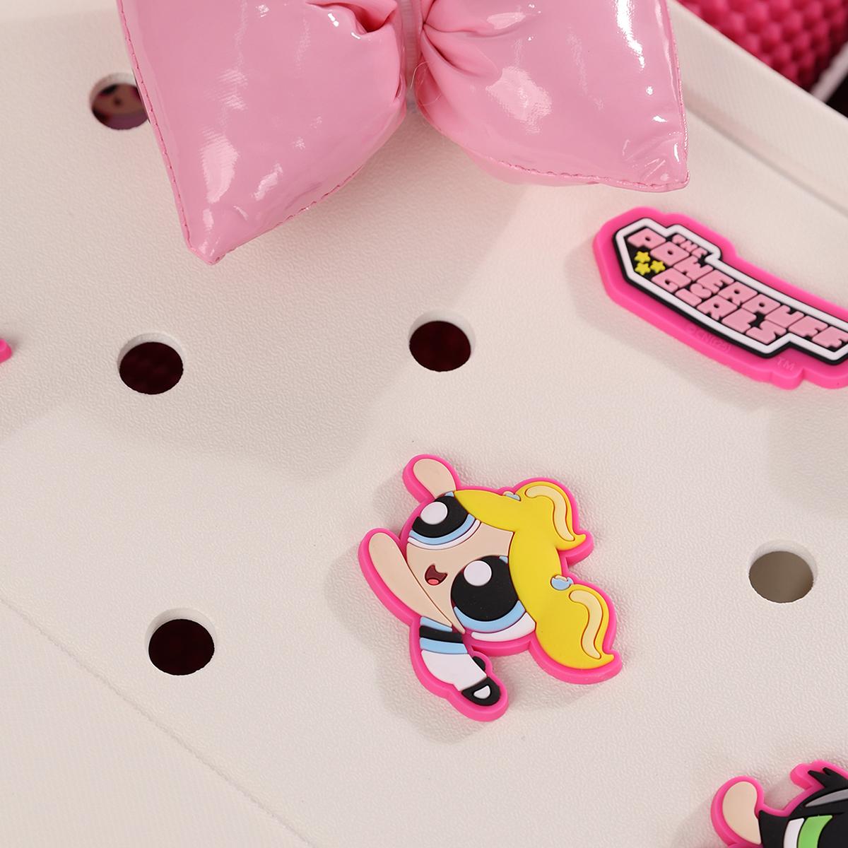 The Powerpuff Girls Collection Holes Handheld Bag - Lightweight Handheld Bag for Women Beach Grocery Shopping, Cartoon Collab, Casual Outings Easter Basket,Hole Bags with a Hole Diameter of 1 cm The Powerpuff Girls Collection Holes Handheld Bag - Lightweight Handheld Bag for Women Beach Grocery Shopping, Cartoon Collab, Casual Outings Easter Basket,Hole Bags with a Hole Diameter of 1 cm