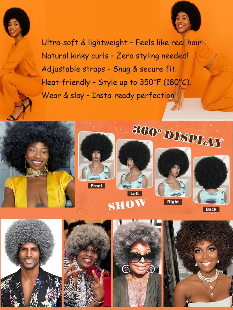 Blonde Afro Curly Wig for Black Women Short Kinky Curly Synthetic Wig Bob Fluffy Natural Looking Fake Hair for Cosplay Party Use Stylish Afro Design Natural Realistic Varieties Colors