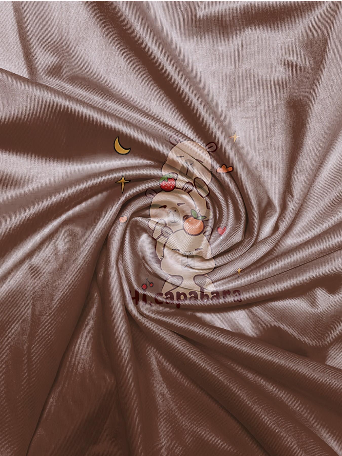 Girls' Summer Capybara Series T-Shirt and Shorts Set, Full Print Cartoon Design, Casual Streetwear, Perfect Gift for Kids, Outdoor Wear