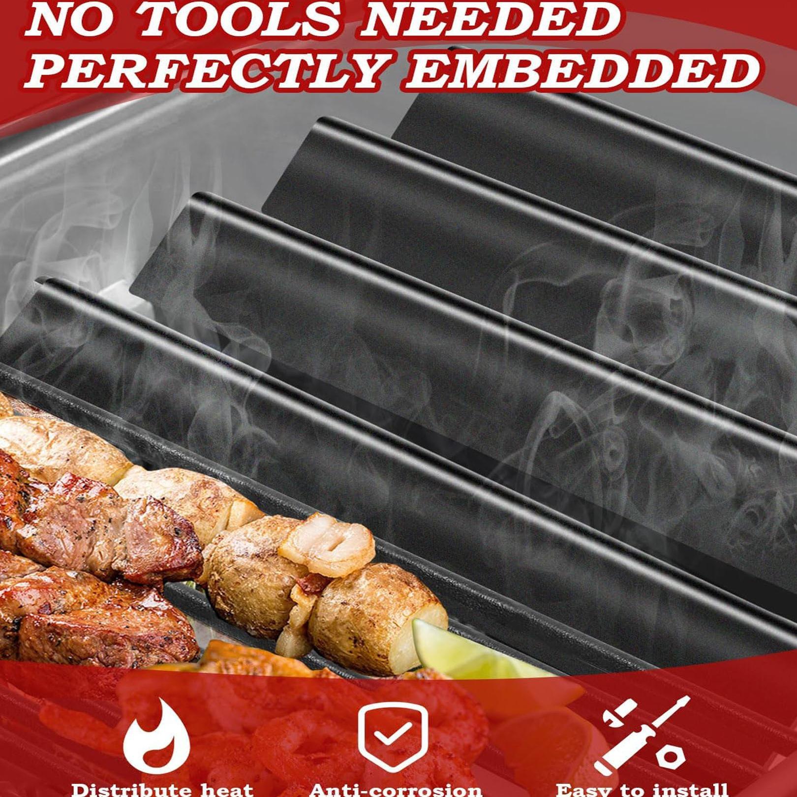 15.3" Weber Spirit 200 Series Grill Flavor Bar, Compatible with Weber Spirit I & II 200 Series Spirit E210 S210 E220 S220 Gas Ovens, Enamel Heating Plate, Enhances Flavor and Heat Distribution, Durable Grill Replacement Part.