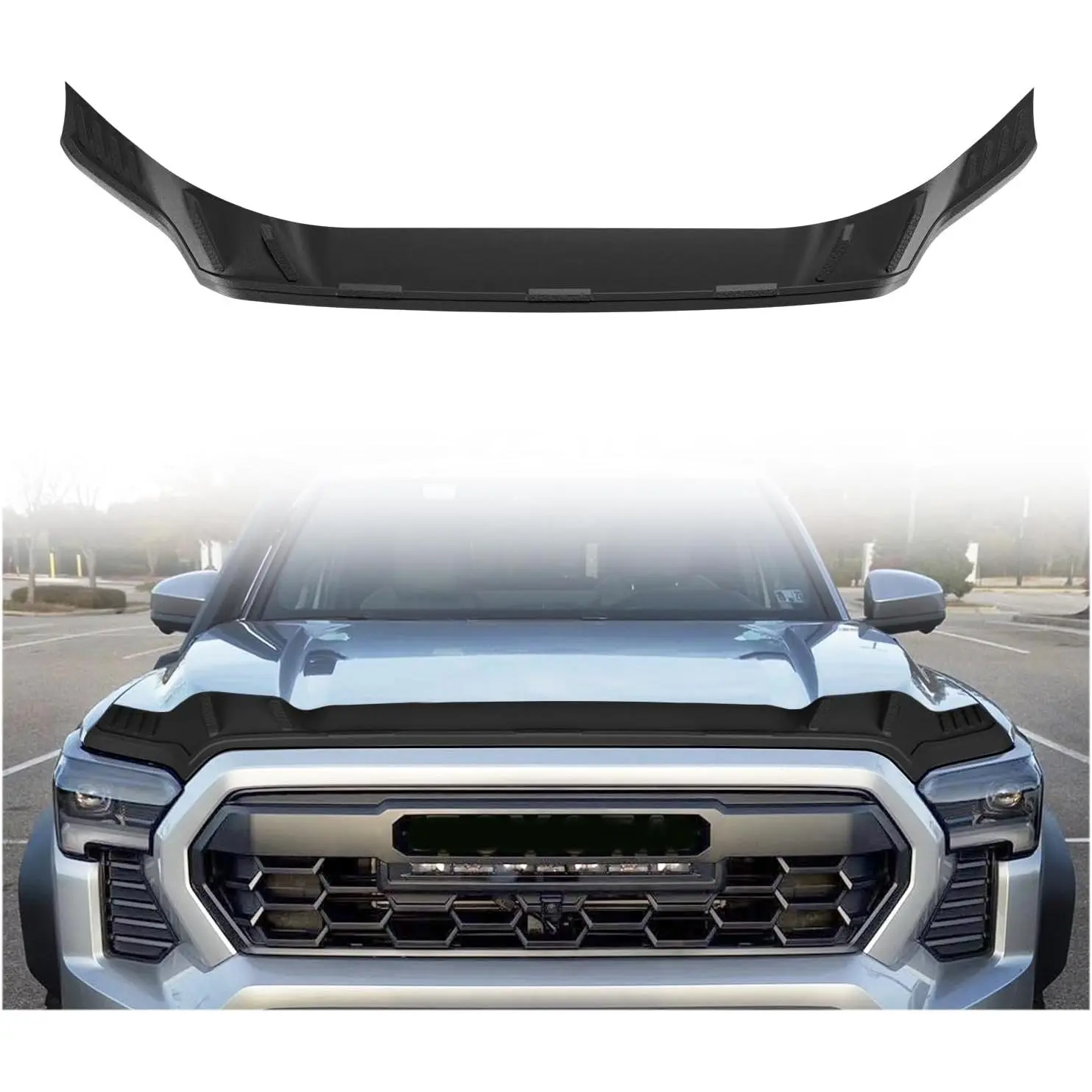Hood Bug Deflector Protector for 2024 2025 2026 Toyota Tacoma| Hood Protector, Bug Deflector Shield Replacement, Flexible TPE Material, Easy to Install, Upgraded adhesion