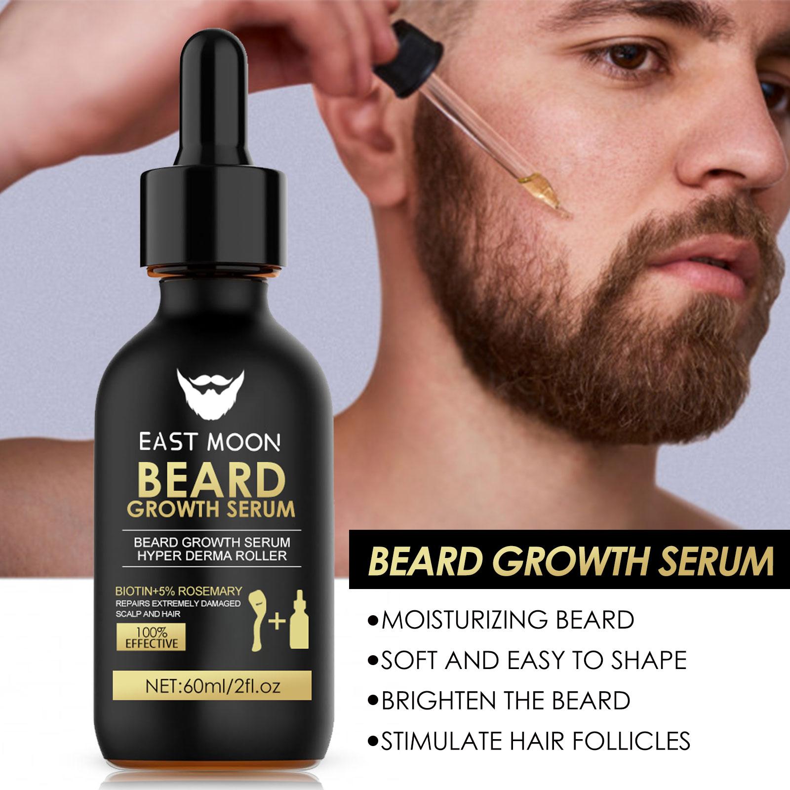 East Moon Facial Care Essence Set Men's Facial Care Hair Nourishing Beard Care  Beard Growth Kit