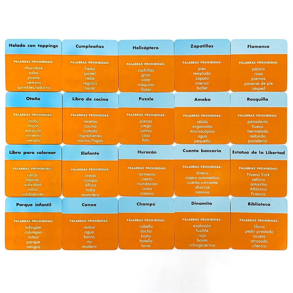 50 Spanish Language Cards, Family Interaction Game, Post-Dinner Card Game, Perfect Gift for Easter, Valentine's Day, Christmas