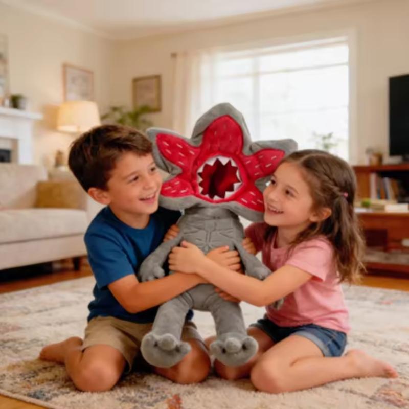 Stranger Things Demogorgon Plush Toy Soft Stuffed Animal Doll, Cute Cartoon Gift for Kids Boys Girls Birthday Present