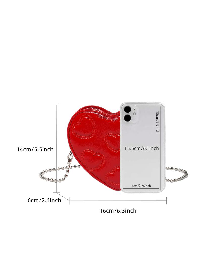 Sweet Cute Heart Design Bag, Single Shoulder Crossbody, Perfect for Valentine's Day Gift for Girlfriend, Stylish and Adorable