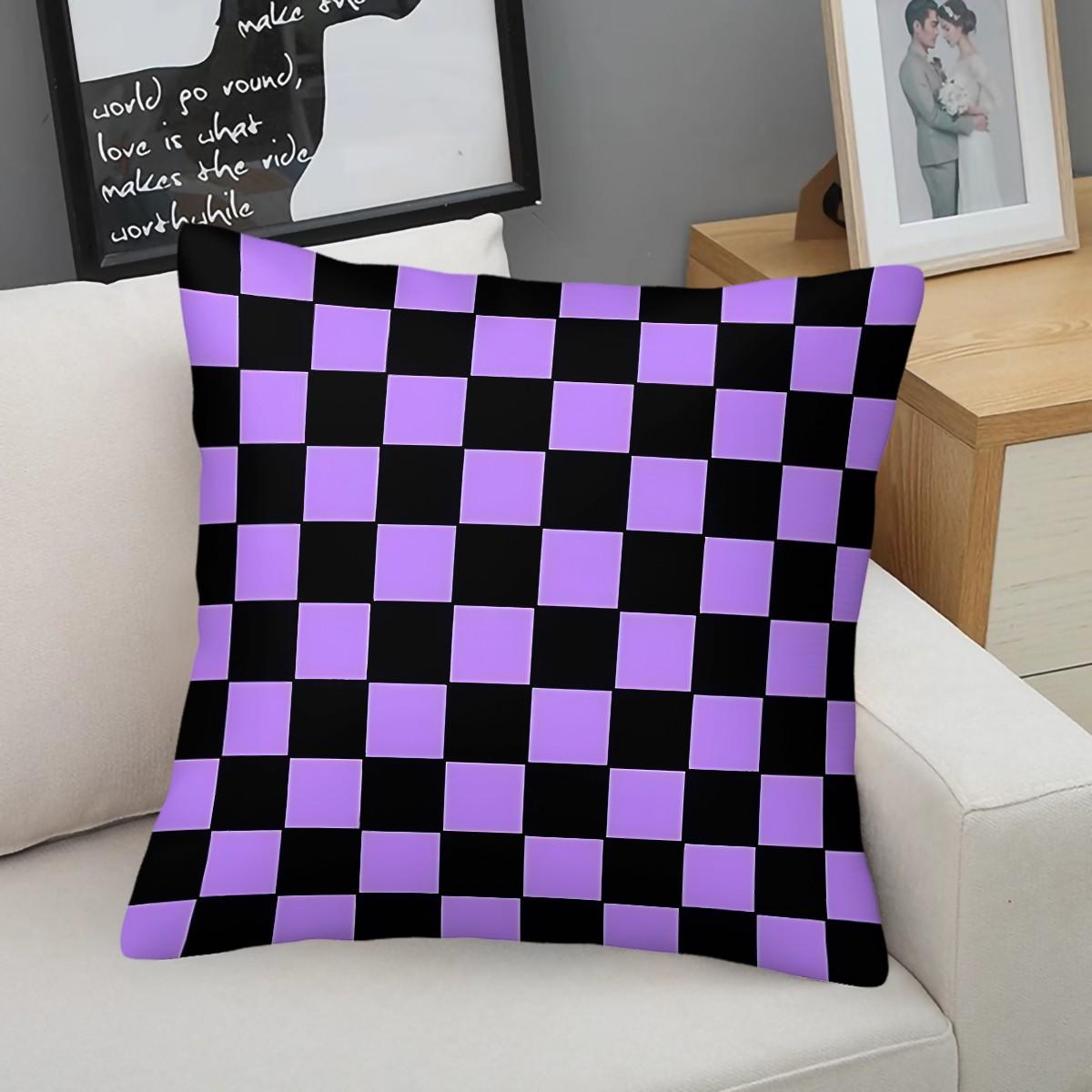1 Piece Classic Plaid Body Pillow, Memory Foam Pillow & Decorative Pillow, Timeless Checkered Digital Print Pillow with Insert, Soft Breathable Cushion for Sofa, Bed, Couch, Dorm & Living Room, Versatile Modern Home Decor