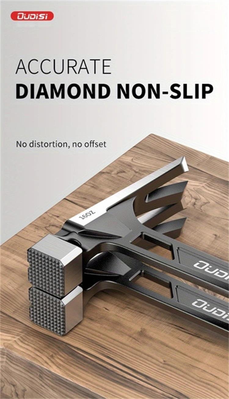 Heavy-Duty One-Piece Claw Hammer, Multi-Functional Claw Hammer Features shock-absorbing nylon handle and non-slip grip High-carbon steel construction with smooth finish Ideal for demolition, Stocking Stuffers,Him Dad Birthday Gift, Clawhammer, Hand Tools