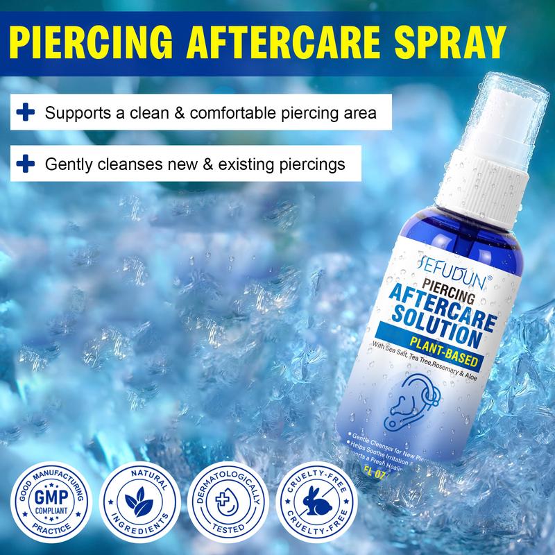 SEFUDUN Piercing Care Spray 60ml | Saline Spray for Piercings | Ear Piercing Cleaning Spray | Saline Spray for Piercings | Removal of Ear, Abdominal, and Nose Piercings and Keloids SEFUDUN Piercing Care Spray 60ml | Saline Spray for Piercings | Ear Piercing Cleaning Spray | Saline Spray for Piercings | Removal of Ear, Abdominal, and Nose Piercings and Keloids