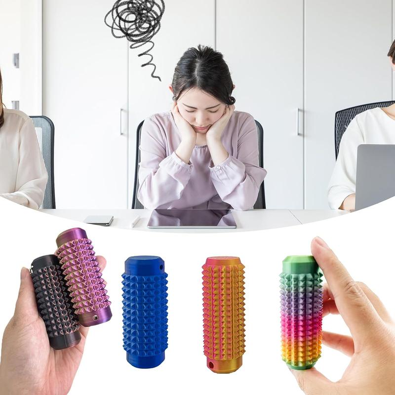 Little Ouchies Fidget, Pocket Mini Fidget Toy, Spiky Grippie Stim Keychain, Venting Key Pendant for AnxietyRelief Positive, Novelty Gifts for Friends Unique Design Tactile Experience Roller Shape Portable Fun Emotional Support