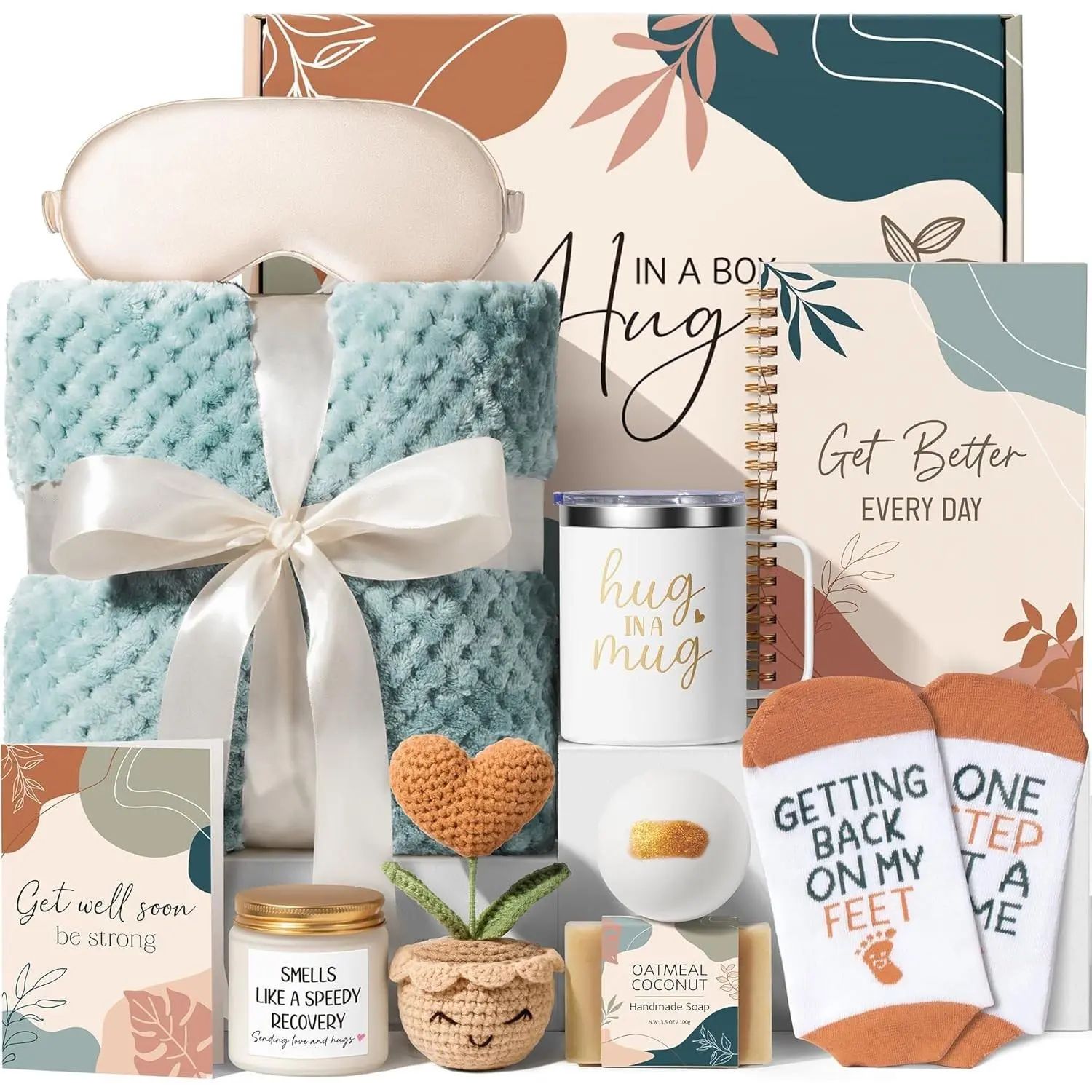 Get Well Gifts for Women After Surgery Recovery Get Well Soon Gift Baskets Chemo Care Package Thinking of You Cancer Care Gifts for Sick Friends Feel Better Encouragement Comfort Gift Box