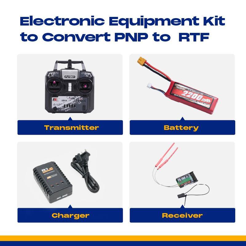 Electronic Equipment Kit to Convert PNP to RTF(2200mAh Battery with XT60 Plug、This kit is for 1300mm PA-18, 1500mm Maule, 1400mm Kingfisher）
