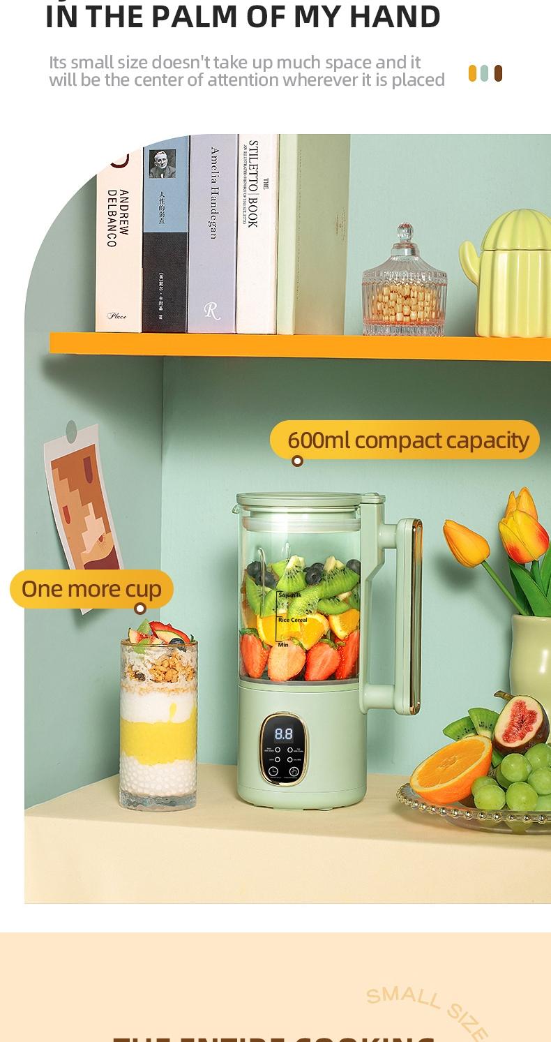 Automatic Multifunctional Household Soymilk Maker, No Cooking or Filtering Needed, Includes Juice Blender, Oatmeal Smoothie Machine, Nut Milk Machine