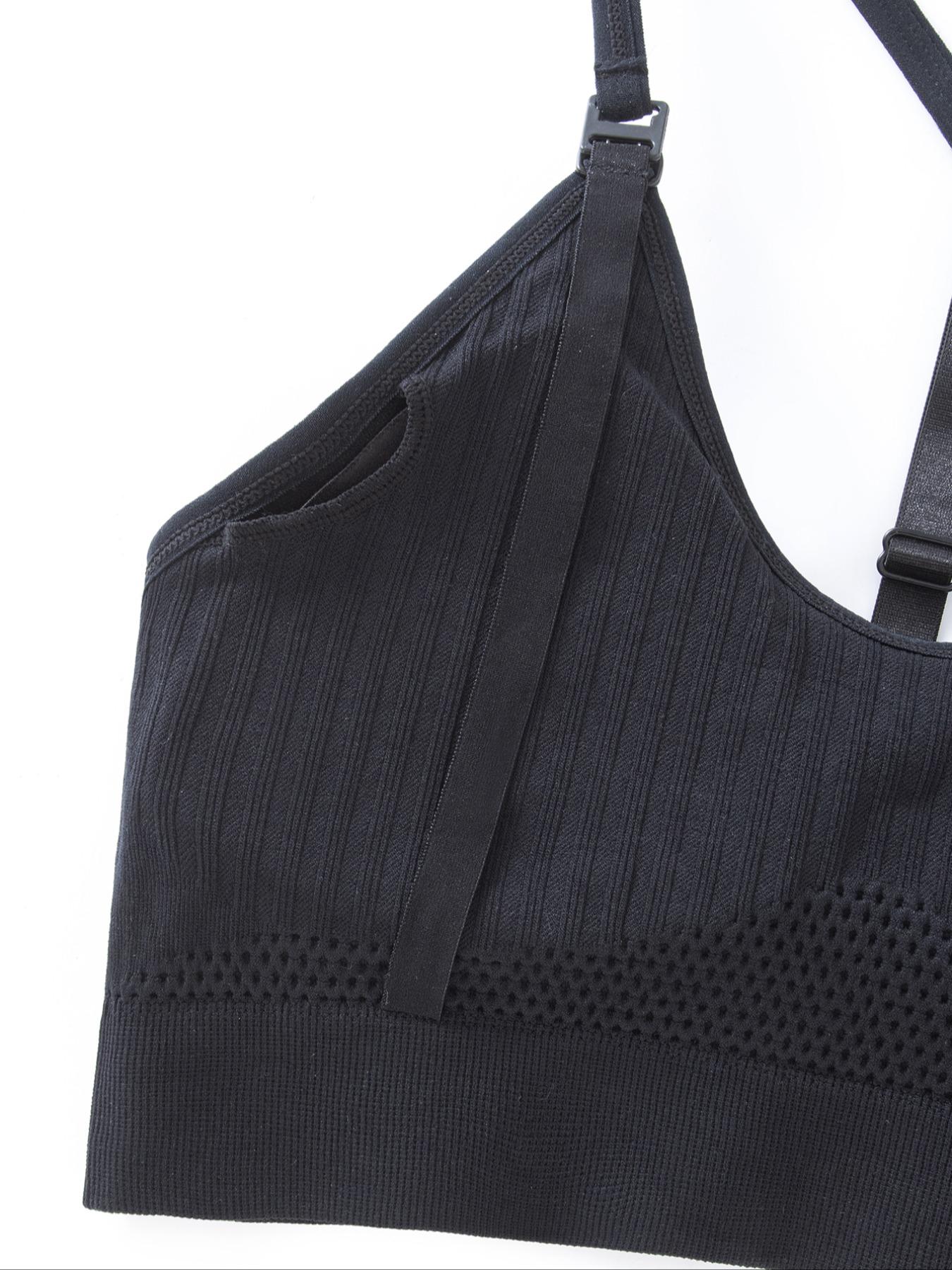 Maternity Solid Color Seamless Nursing Bra, Soft Supportive Detachable Chest Pad Pregnancy Maternity Bra, Maternity Underwear for All Seasons