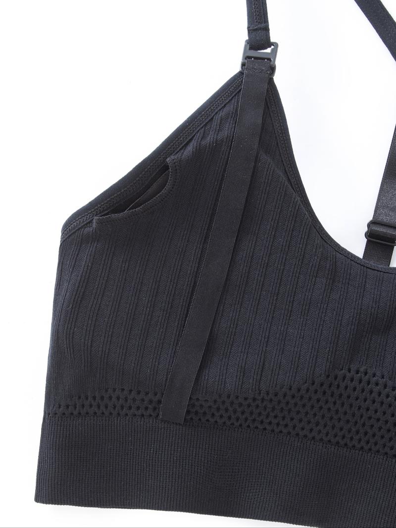 Maternity Solid Color Seamless Nursing Bra, Soft Supportive Detachable Chest Pad Pregnancy Maternity Bra, Maternity Underwear for All Seasons