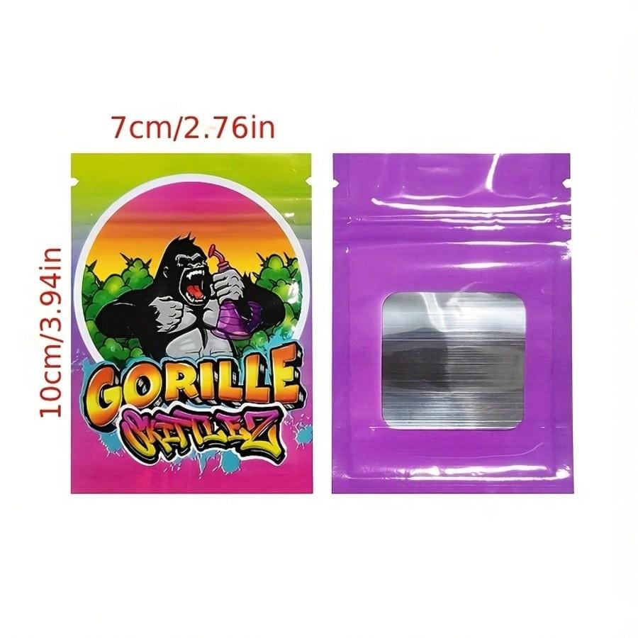 20/50PCS  Cartoon Graphic Printed Smell Proof Bags, Resealable Foil Ziplock Mylar Pouches For Small Items Packaging
