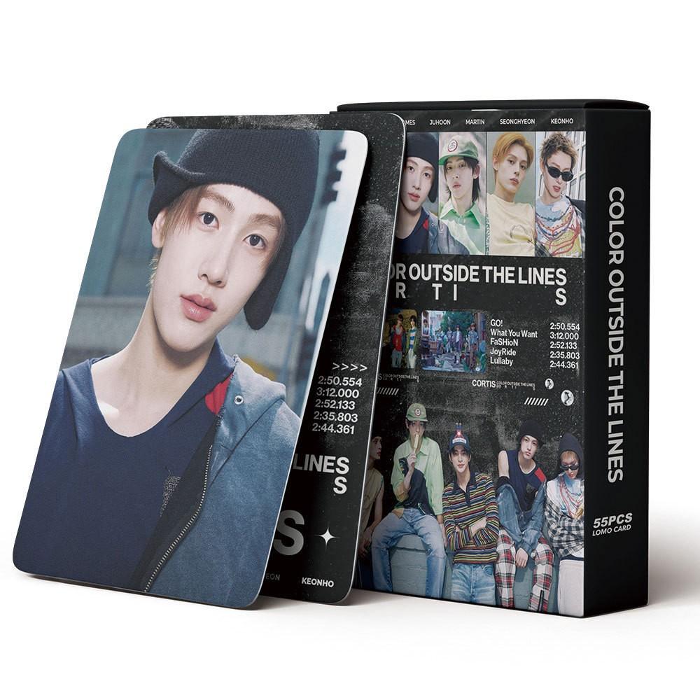 Kpop Small Card Cortis Korean Group Debut Album Color Outside the Lines High-Definition Card, Collectible Kpop Merchandise