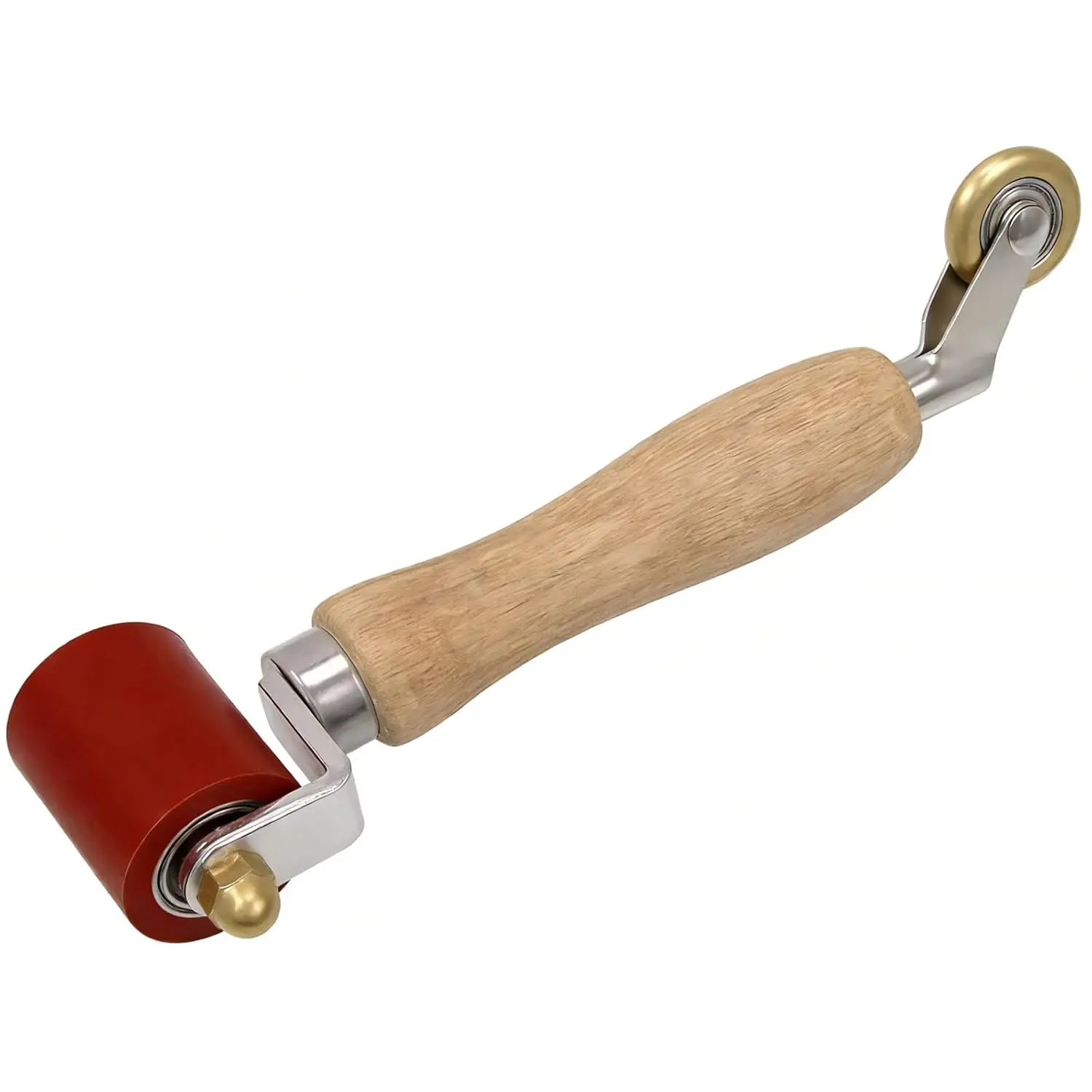 Seam Roller 40mm Silicone Seam Roller, 6mm Brass Detail Penny Roller,Smoothing Combo Seam Roller Tool for PVC/TPO/EPDM Single Ply Roofing Tools and Tape Hot Air Tools