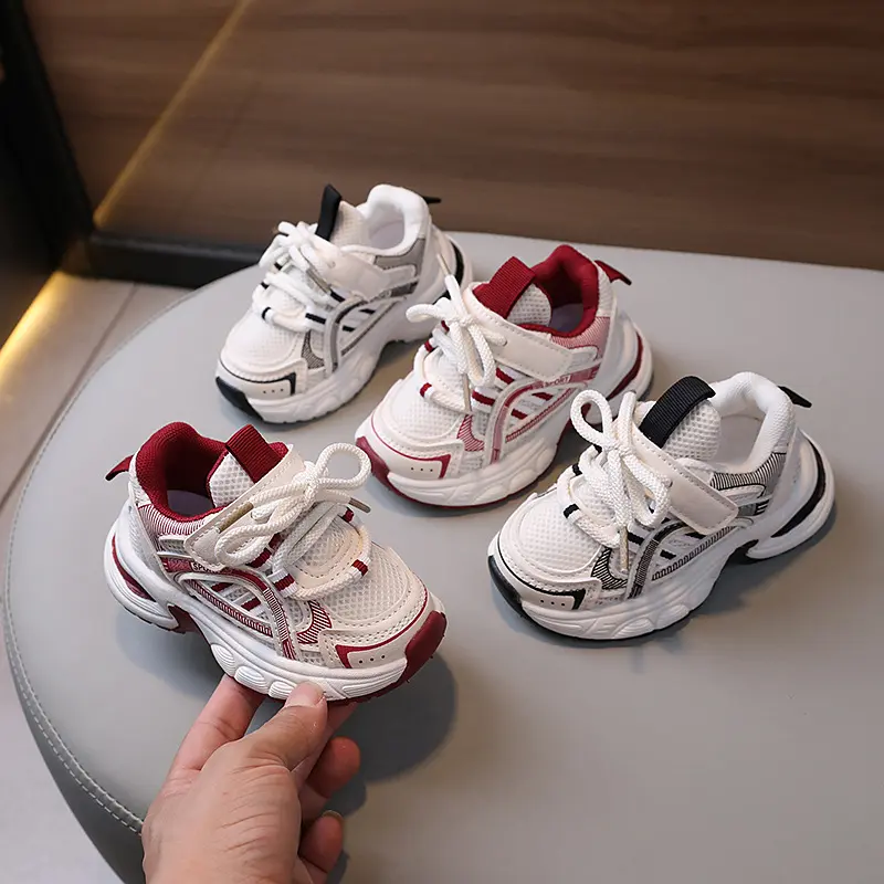 Spring and Autumn Boys' Baby Shoes, Children's Sports Shoes for 1-3 Years Old, Girls' Soft Sole Mesh Shoes, Breathable Running Shoes for Toddlers