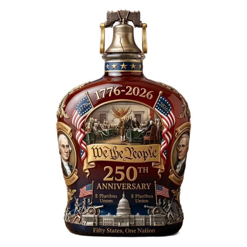 Viral 250th Usa Anniversary Decanter, Patriotic Bar Decor Must-Have, Limited Edition, 250 Years of America, We the People Design