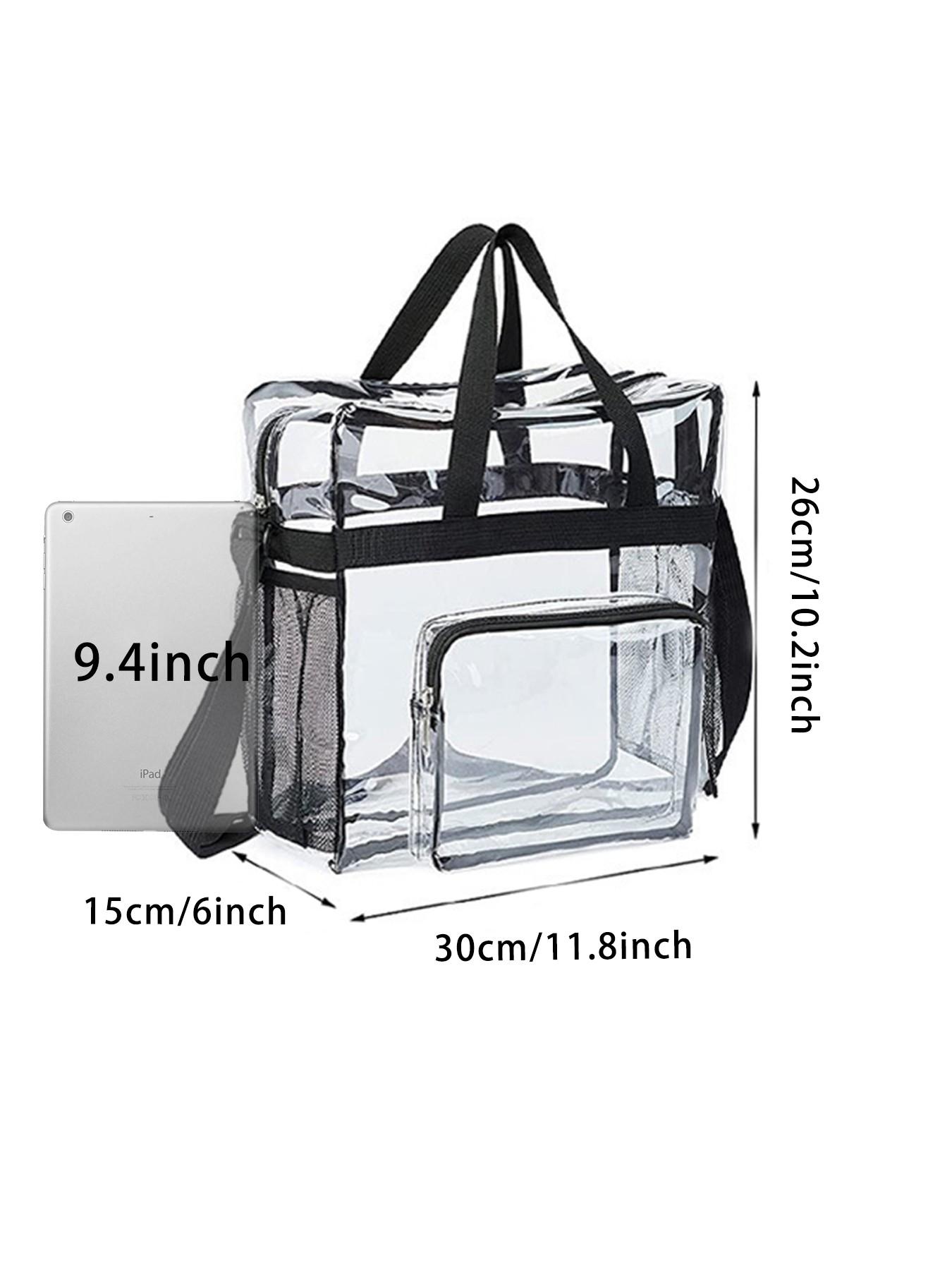Fashionable Transparent PVC Storage Bag, High-Value Large Capacity Handheld Travel Bag, Lightweight Shoulder Bag for All Seasons