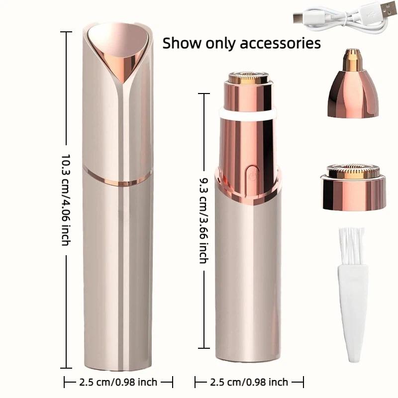 2-In-1 Multi-Functional Facial and Brow Trimmer, Electric Brow Trimmer, Lip and Body Hair Removal Tool, Facial Hair Care Tool, Women's Electric Razor
